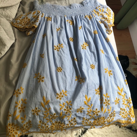 Zara Embroidered Striped Dress - Picture 2 of 2